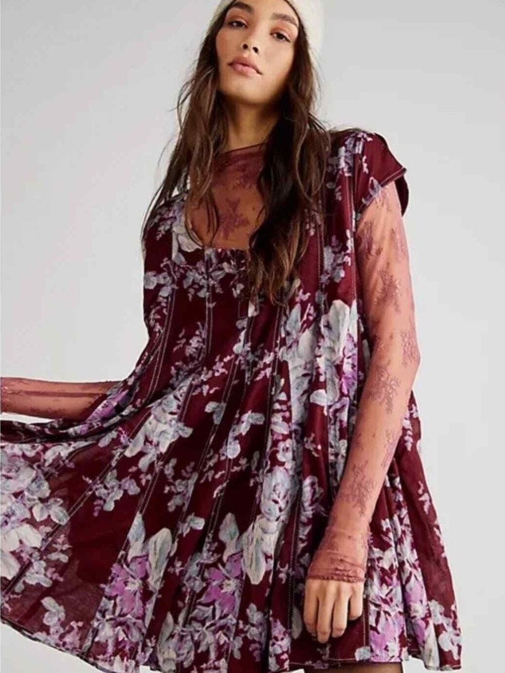 Free People Babydoll Floral Sully Dress Size Medium NWT